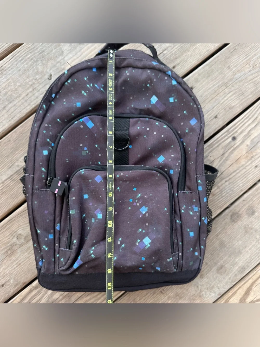 Pottery Barn Teen Minecraft The End Bookbag Backpack Lunch Box Black Blue Space